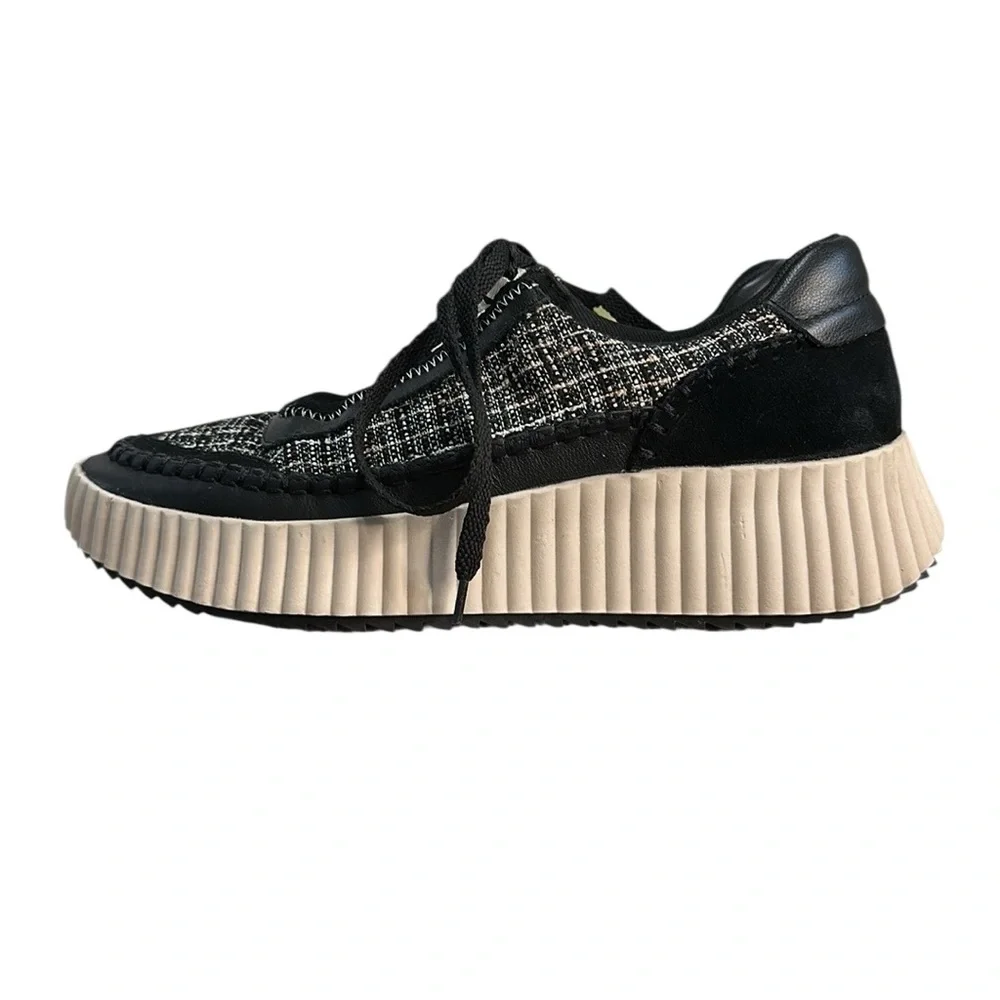 Dolce Vita Dolen Black Multi Woven Oxford Sneaker Sz 9.5